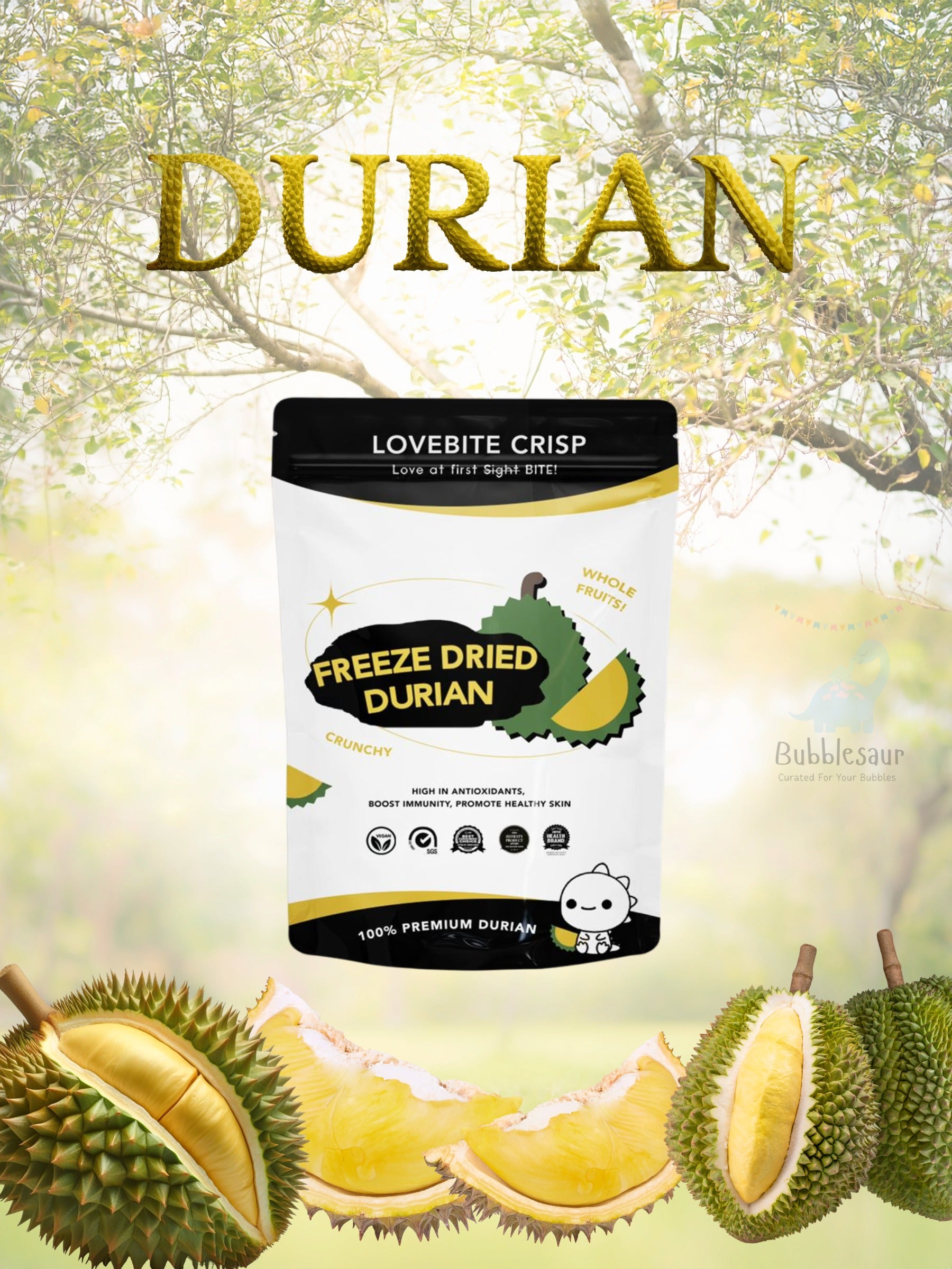 [Lovebite Crisp] Freeze Dried Durian